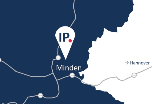 Anfahrt Karte IP Zeitarbeit Standort Minden